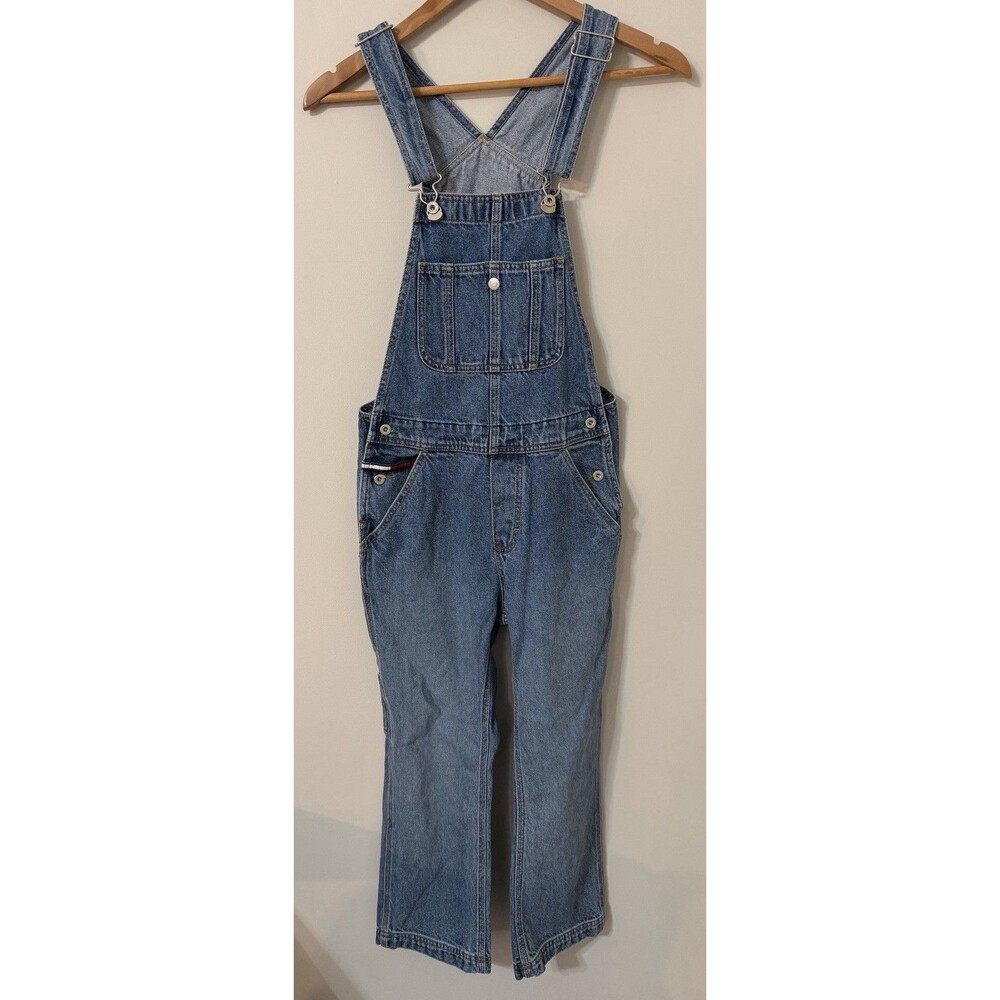 2002 Tommy Girl Overalls Womens XS Blue Denim 2001 Vintage Y2K Carpenter Logo